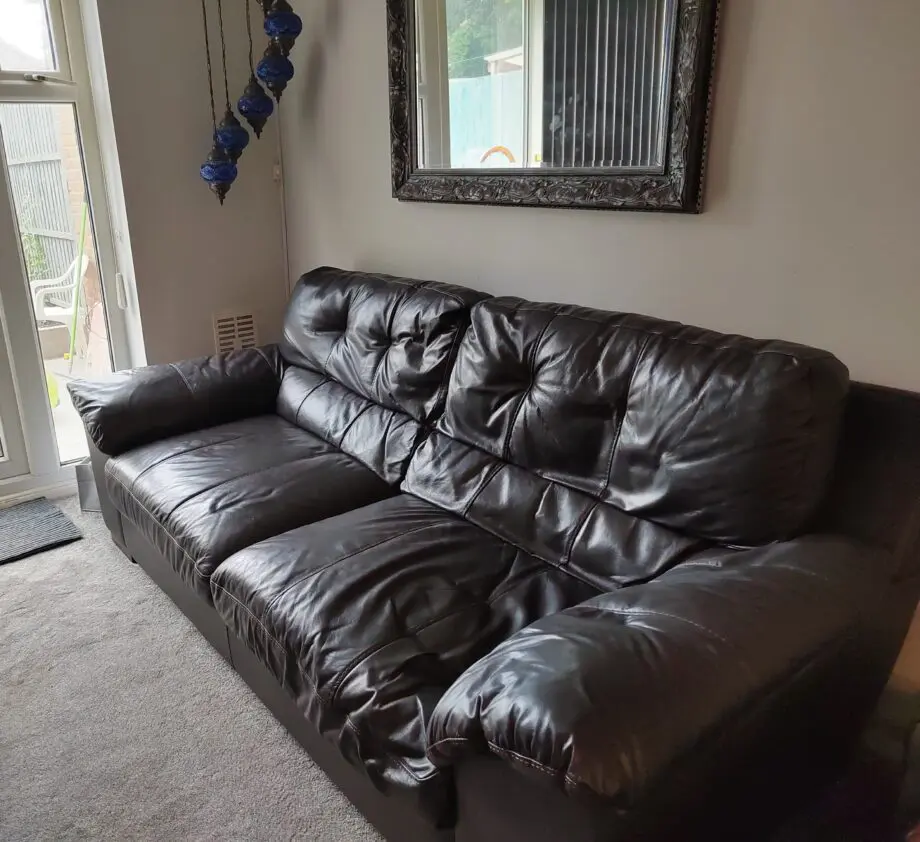DFS Leather 2 & 3 seater sofa