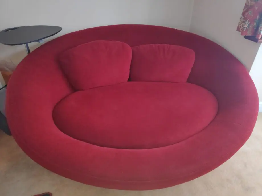 Red Cellini UFO Sofa, Giant Circle Sofa Bed