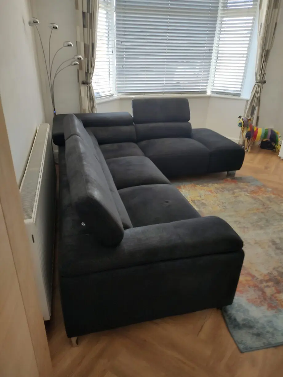 Wayfair black corner sofa