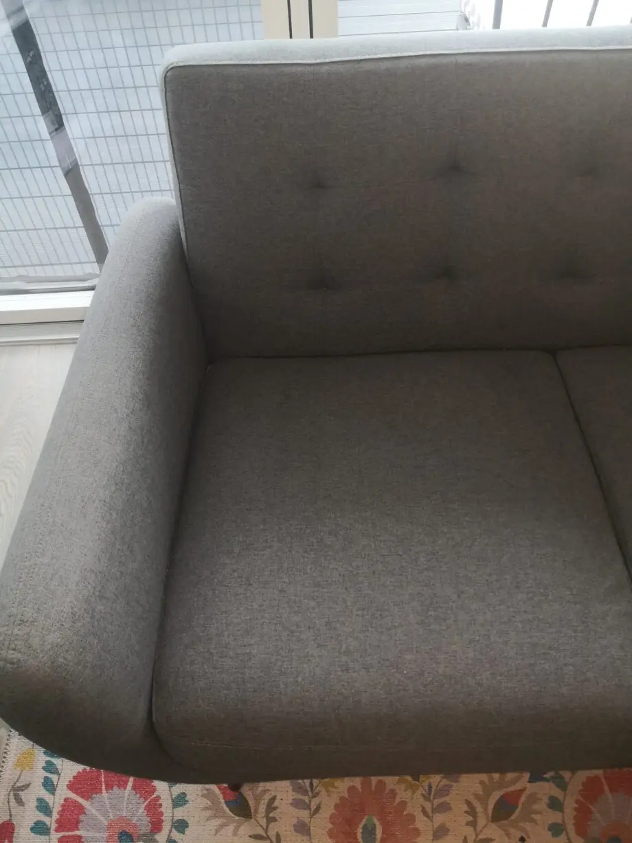 Next 2 seater compact sofa with wooden mid legs -Grey