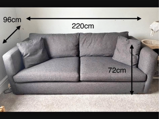 Next Grey 4 seater sofa