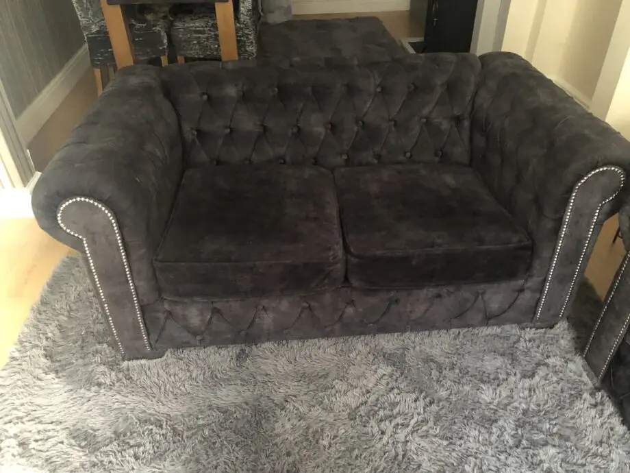 Charcoal chesterfield 3 and 2