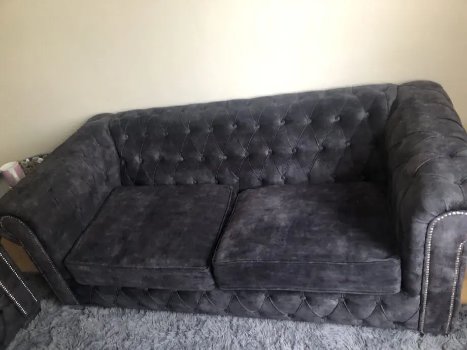 Charcoal chesterfield 3 and 2