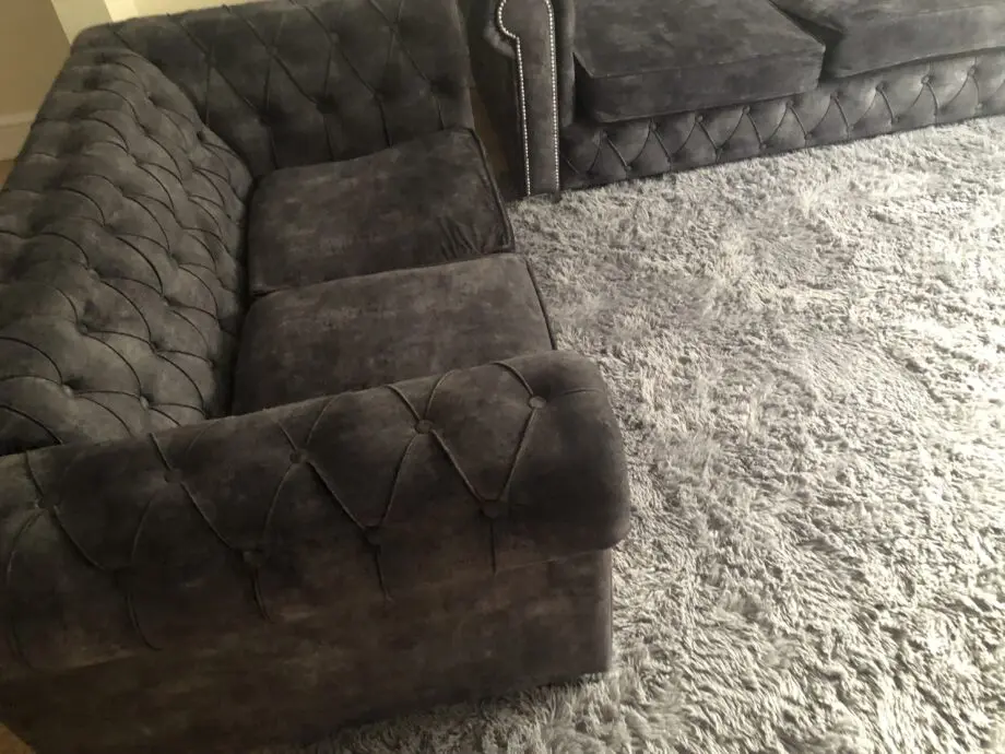 Charcoal chesterfield 3 and 2