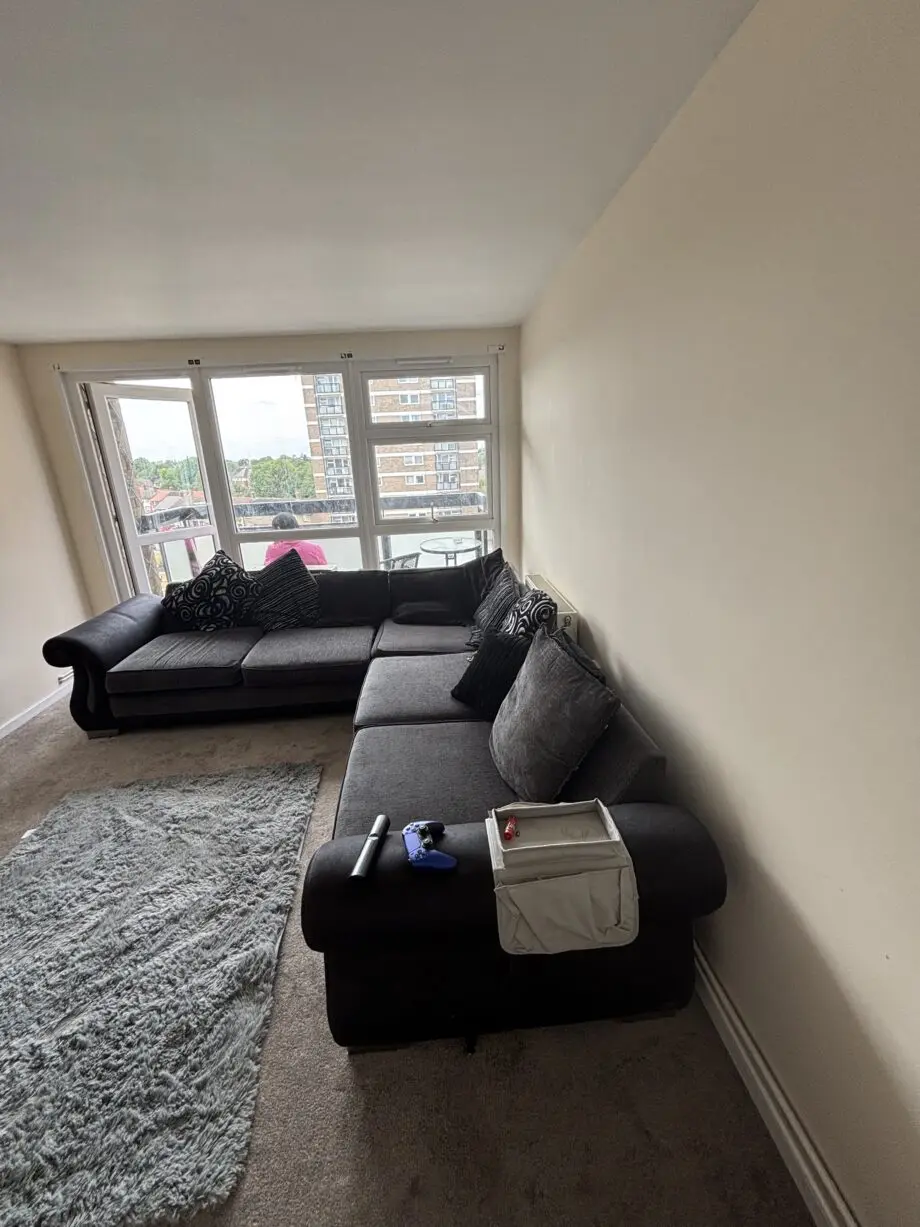 Black and grey sofa