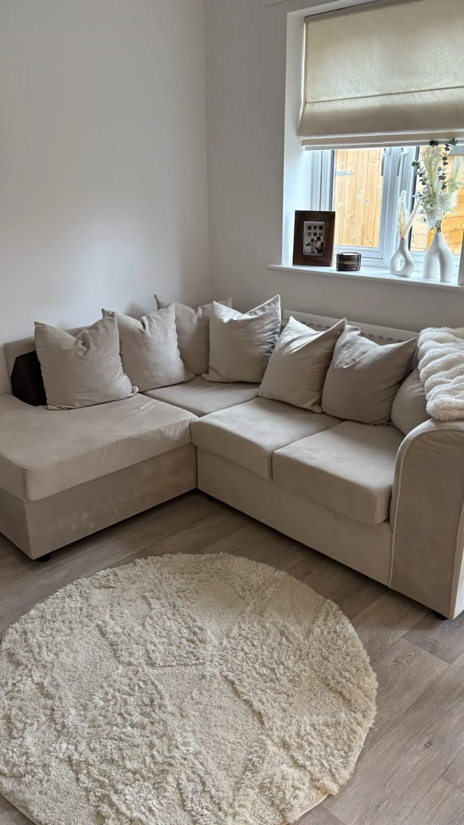 Next beige corner sofa