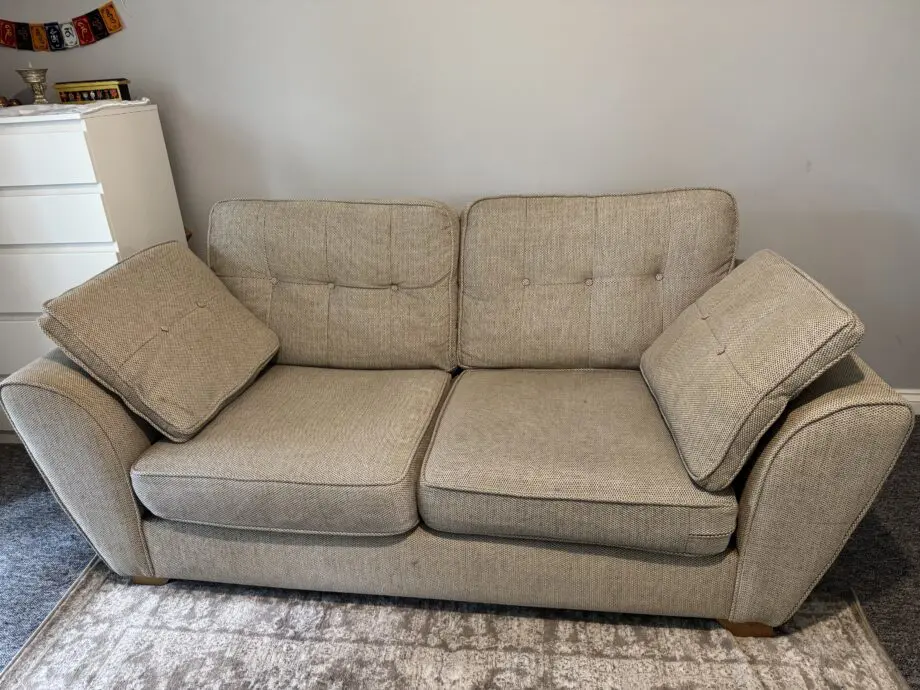 DFS 3 seater beige sofa