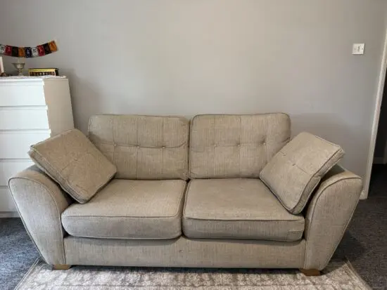 DFS 3 seater beige sofa