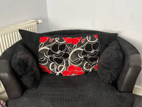 Corner sofa with swivel chair