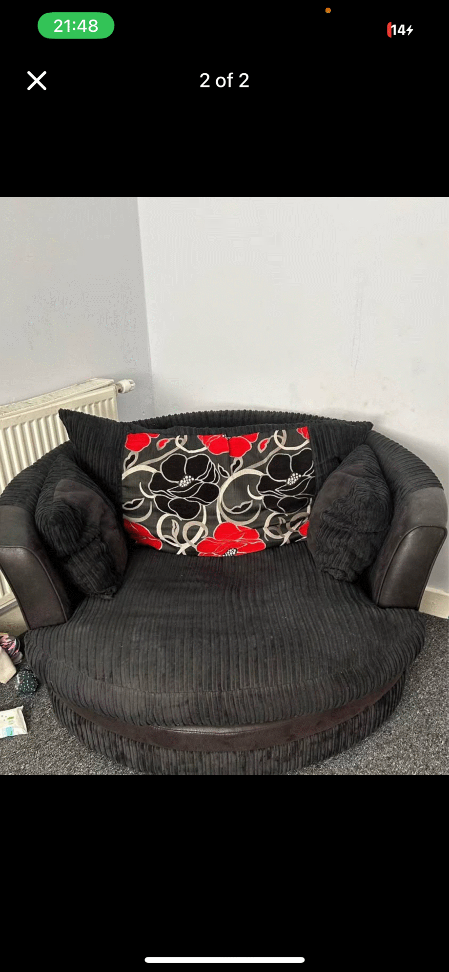 Corner sofa with swivel chair