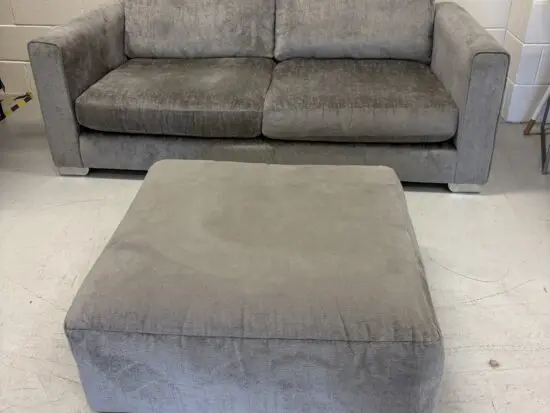 Sofology Majestic Truffle Grey Chenille 3 Seater sofa, 2 seater sofa & Footstool