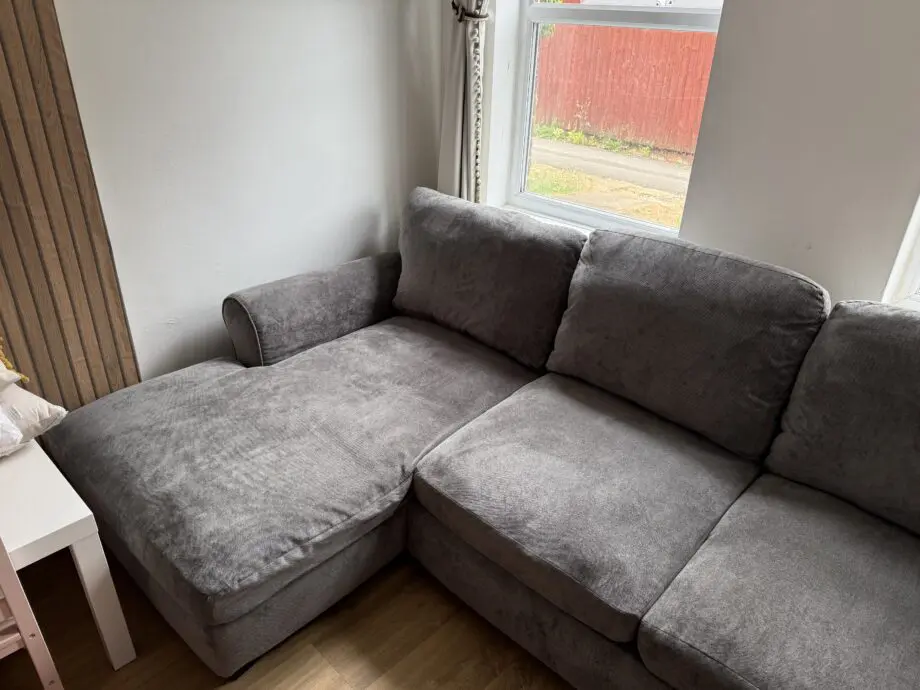 Large L Shaped Corner Grey Sofa