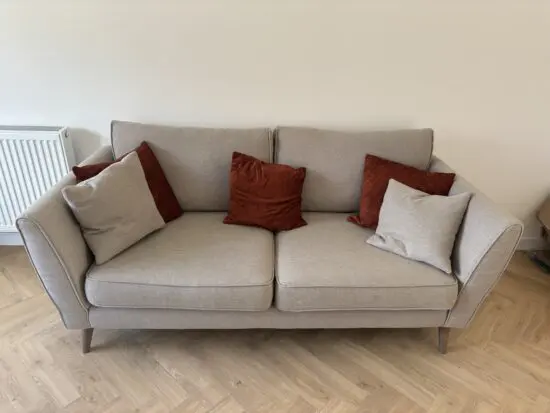 Sofology Keswick Bentley Taupe 3 seater sofa