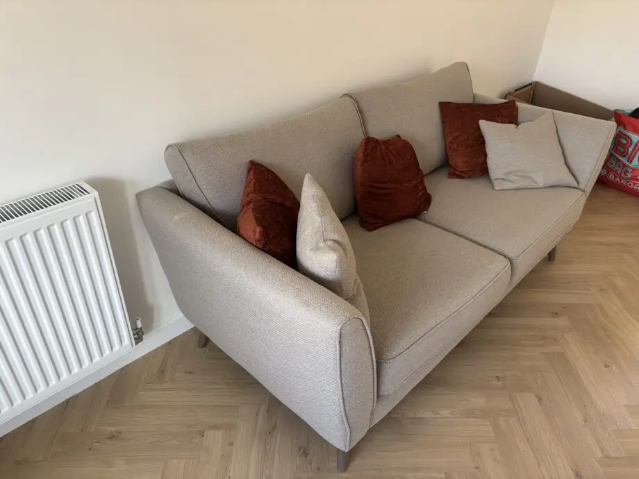 Sofology Keswick Bentley Taupe 3 seater sofa