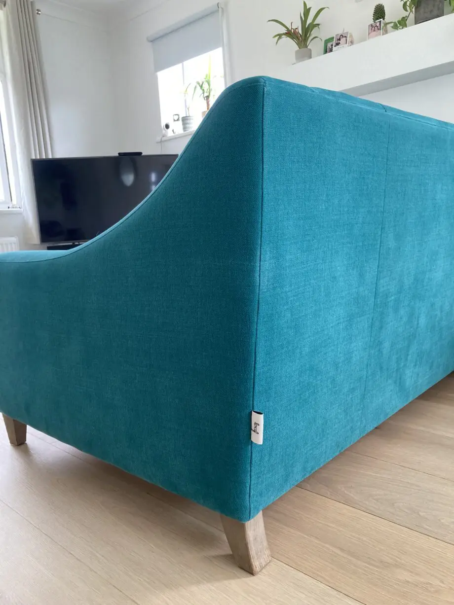 Large LOAF Oscar left chaise in gorgeous teal green colour
