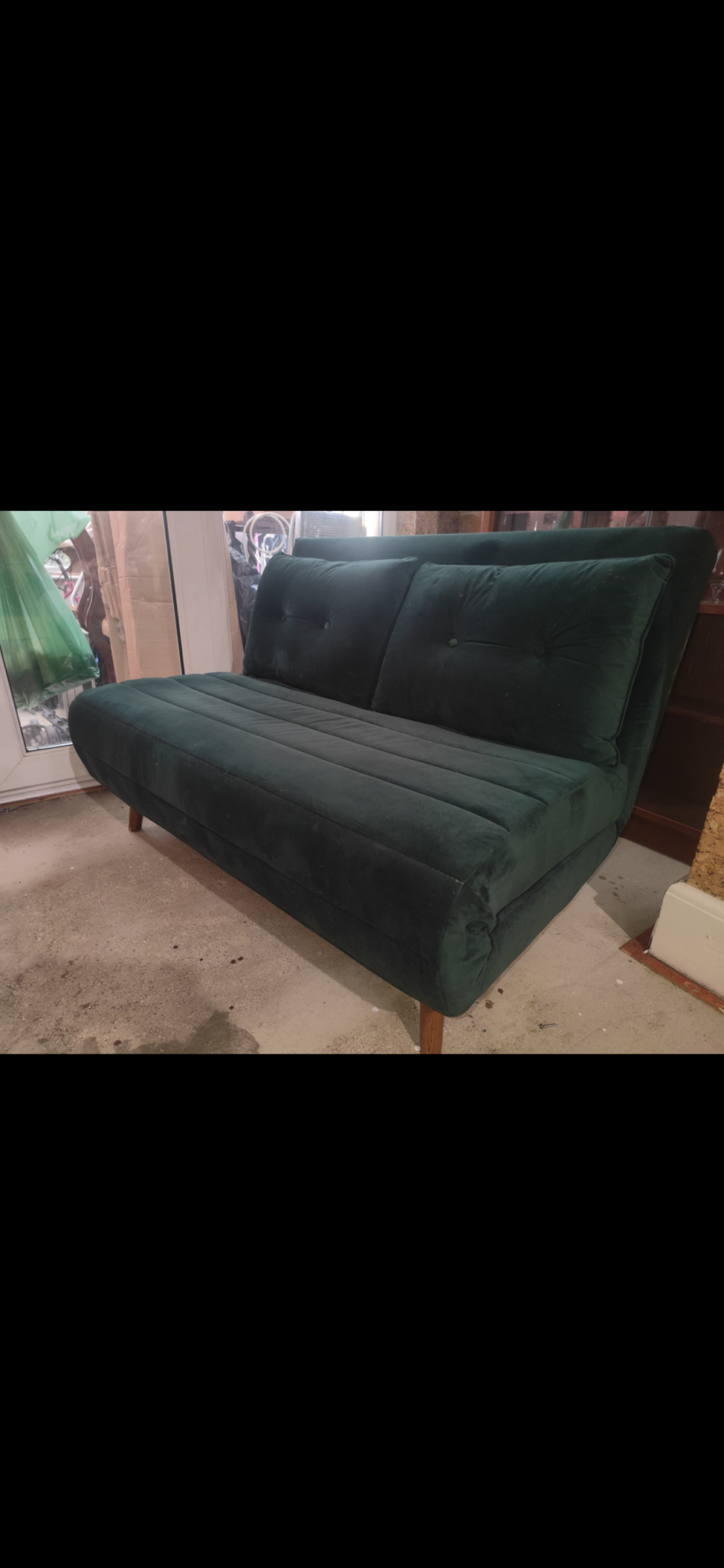 MADE Haru 2.5 Seater Sofa Bed, Moss Green
