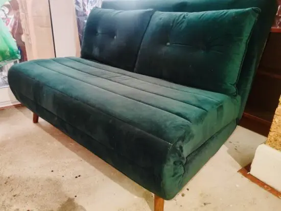 MADE Haru 2.5 Seater Sofa Bed, Moss Green