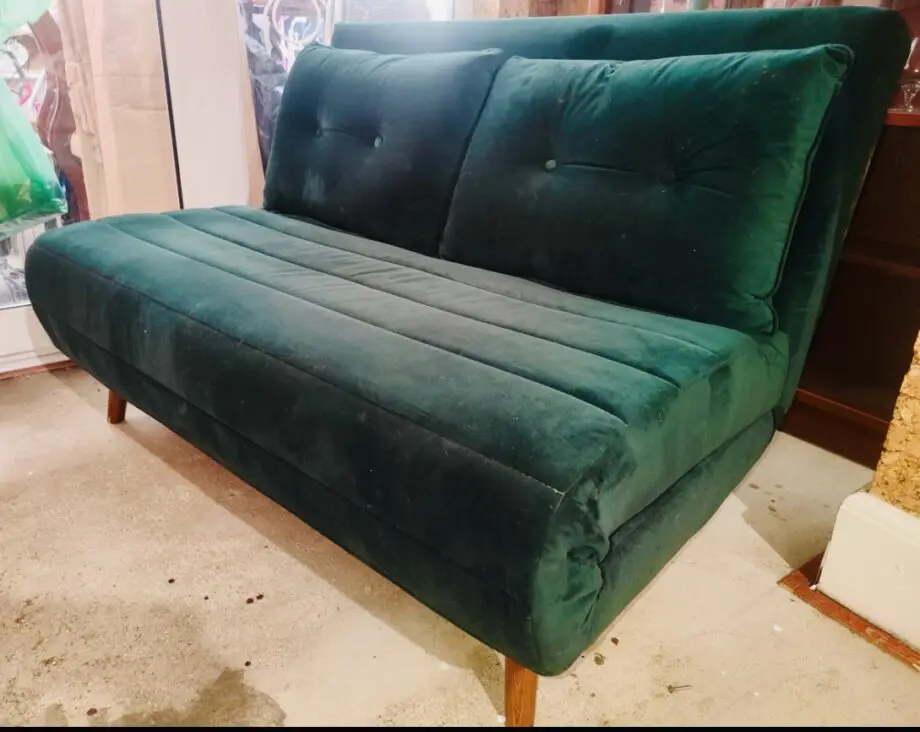 MADE Haru 2.5 Seater Sofa Bed, Moss Green