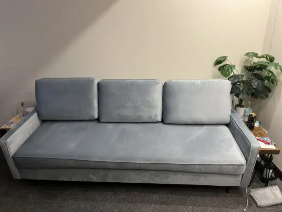 Wayfair Baby blue Priya 3 Seater Sofa Bed