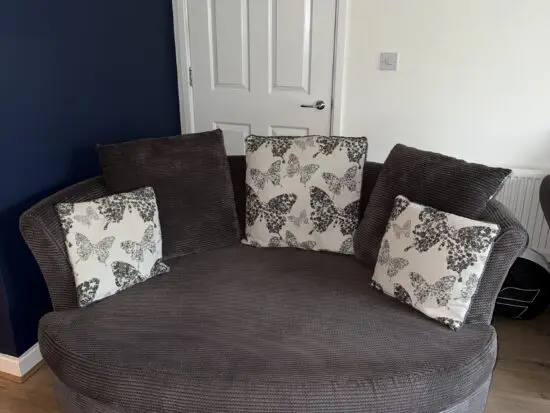 DFS Pillow back cuddler sofa