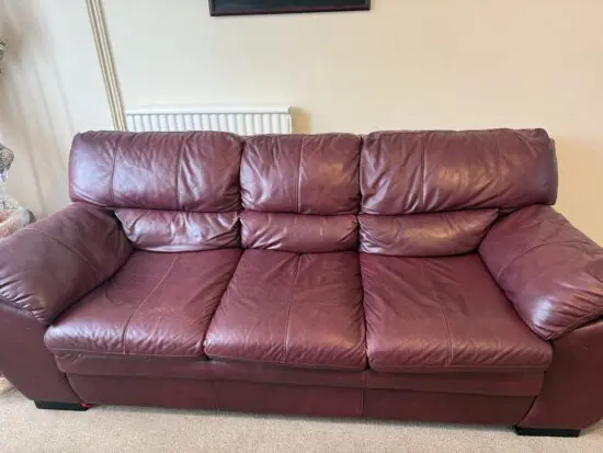 DFS Maroon Sofas On Sale.