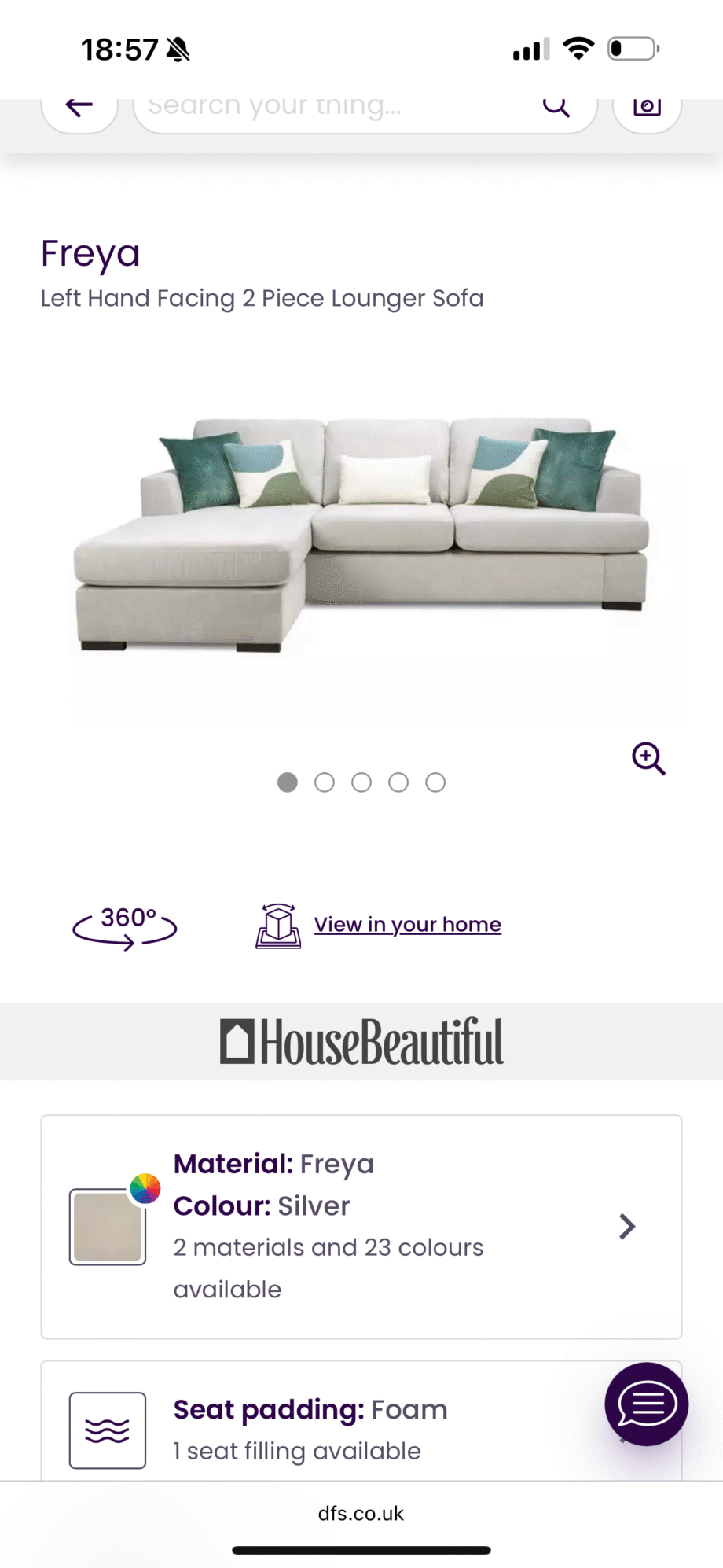 DFS Freya Lounger Sofa