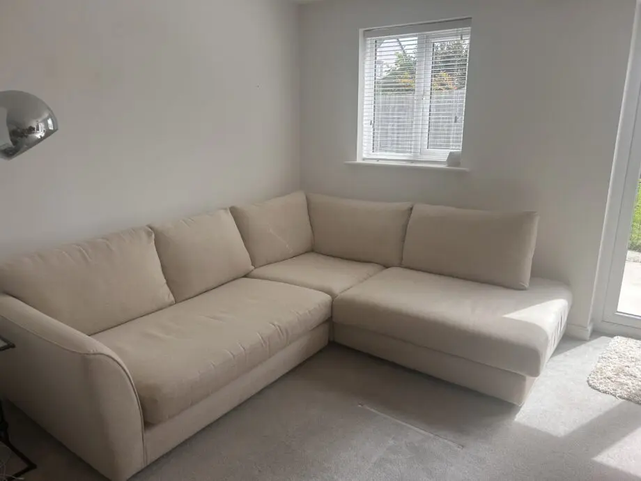 DFS Greyson Chaise Sofa in Light Beige