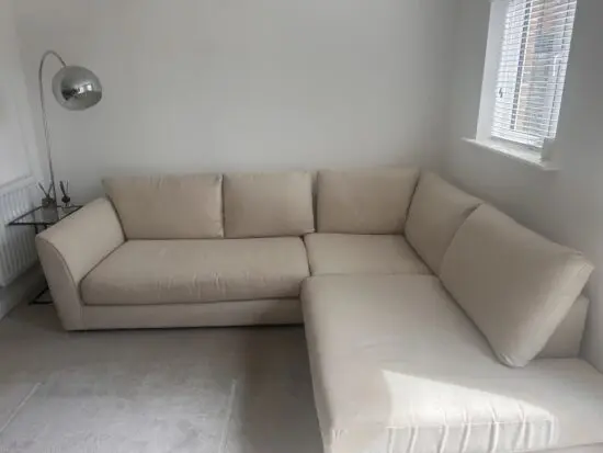 DFS Greyson Chaise Sofa in Light Beige