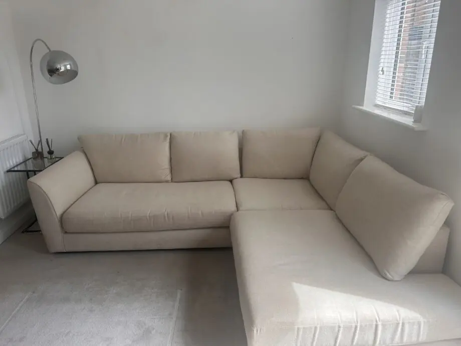 DFS Greyson Chaise Sofa in Light Beige