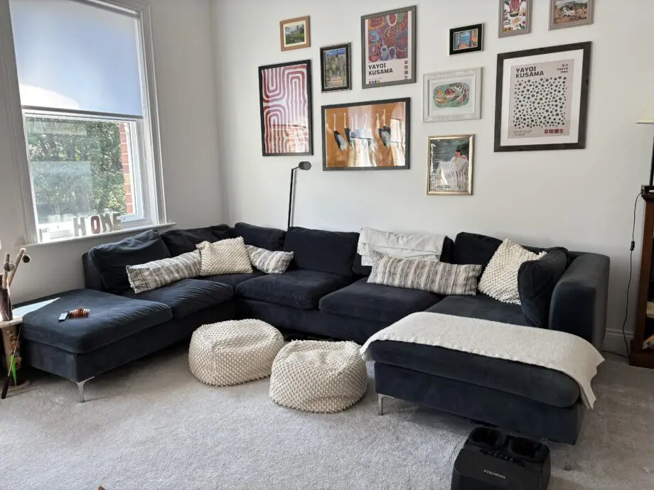 Made Navy U shape Sofa