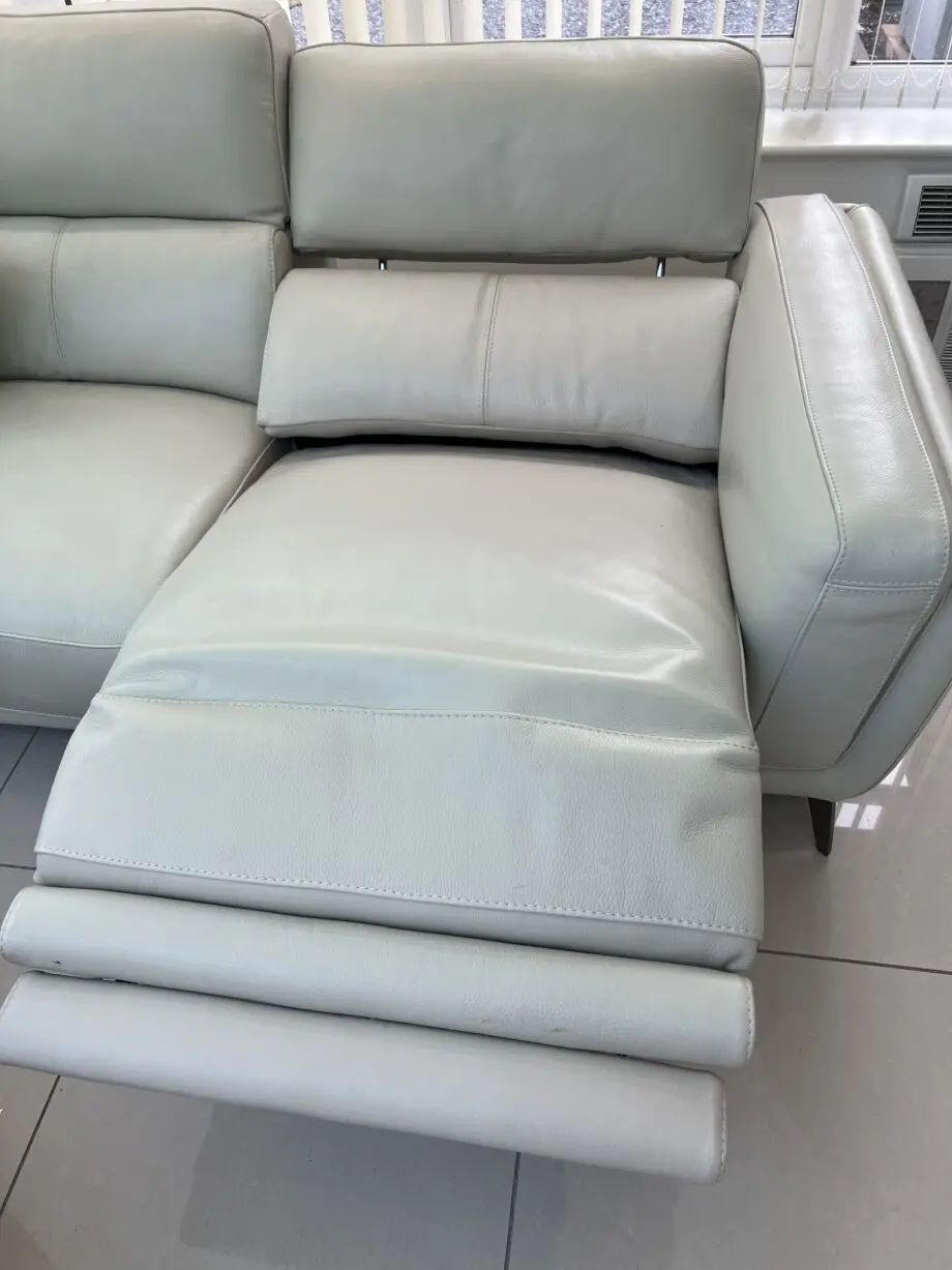 San Antonio 7 seat cream leather corner sofa