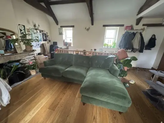 Patterdale Joules forest green corner sofa