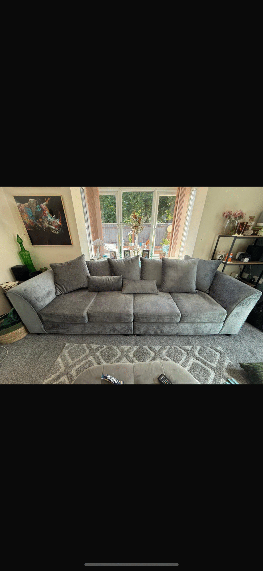 New grey 4 seater sofa