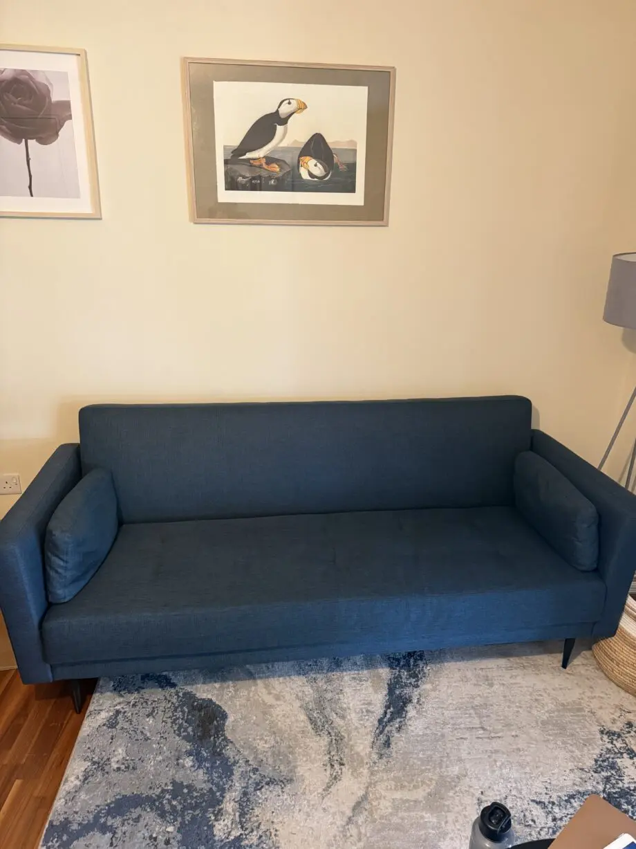 Leandro 3 seater sofa bed by Hyksos Blue