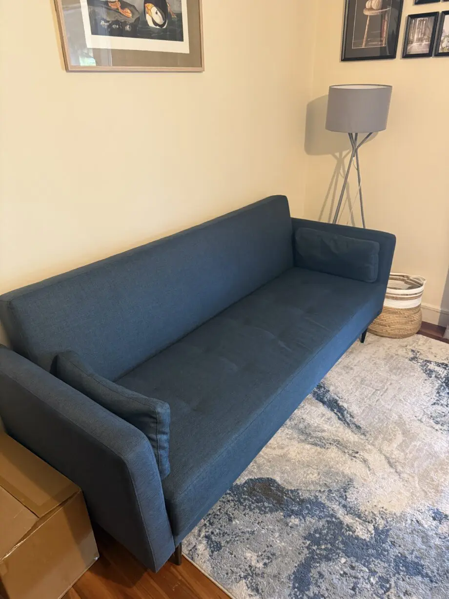Leandro 3 seater sofa bed by Hyksos Blue