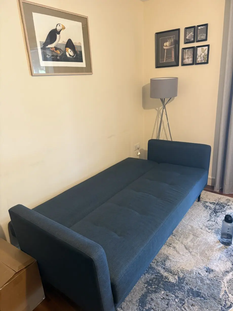 Leandro 3 seater sofa bed by Hyksos Blue