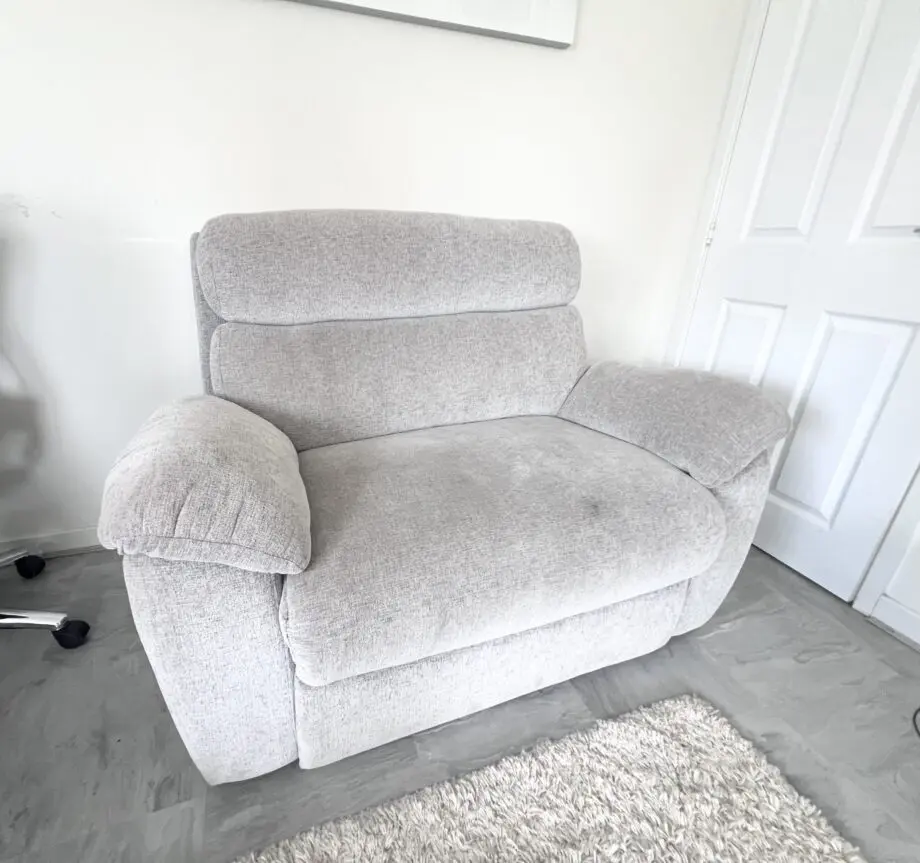 SCS Cloud Fabric Curved Manual Sofa & 2 Seater Loveseat