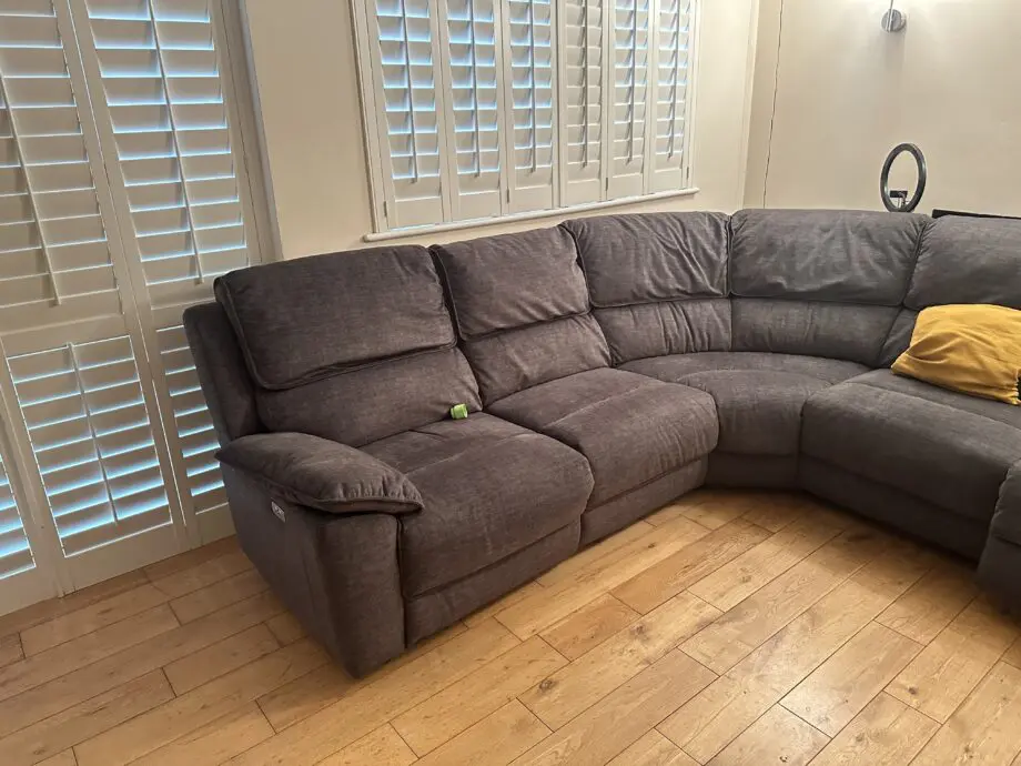 Modular 5 Seat Corner Recliner | Plush Charcoal Fabric
