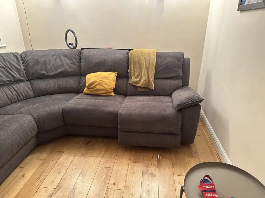 Modular 5 Seat Corner Recliner | Plush Charcoal Fabric