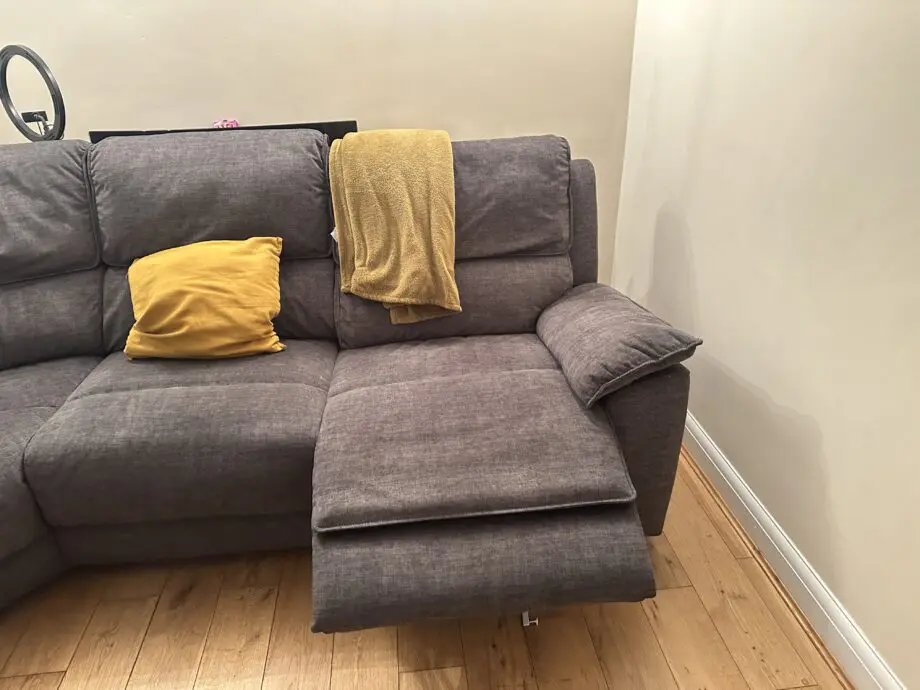 Modular 5 Seat Corner Recliner | Plush Charcoal Fabric