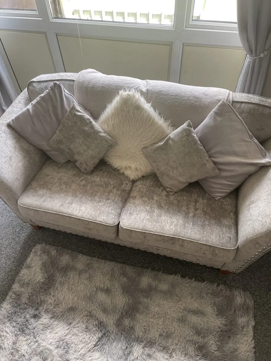 3 seater and 2 seater sofas creamy coloured