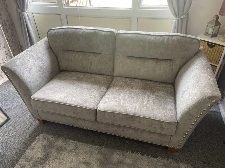 3 seater and 2 seater sofas creamy coloured