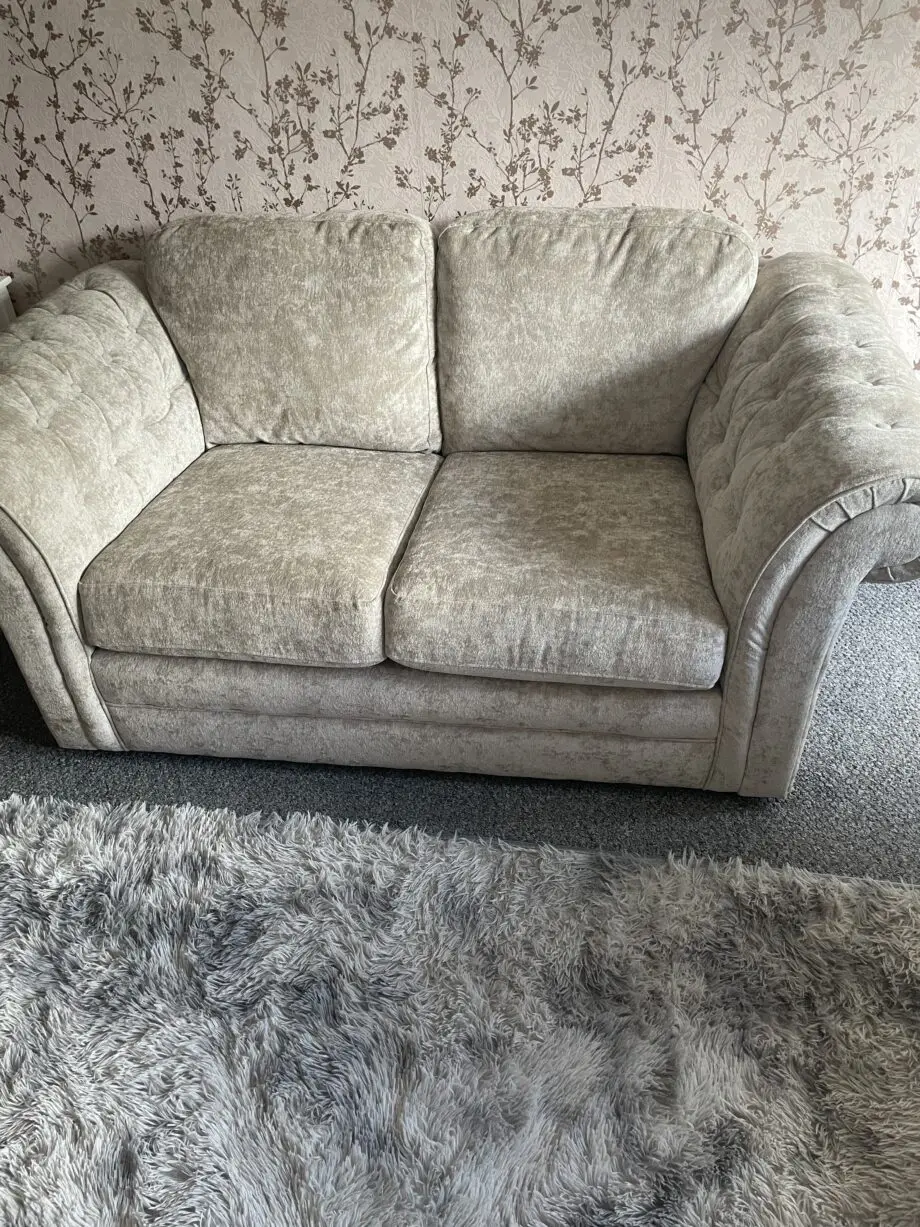 3 seater and 2 seater sofas creamy coloured