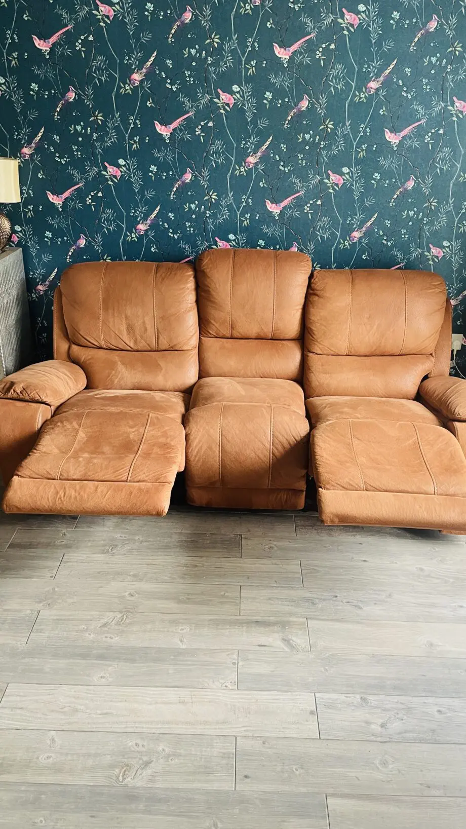 Harveys 3 seater Manual Recliner Brown sofa