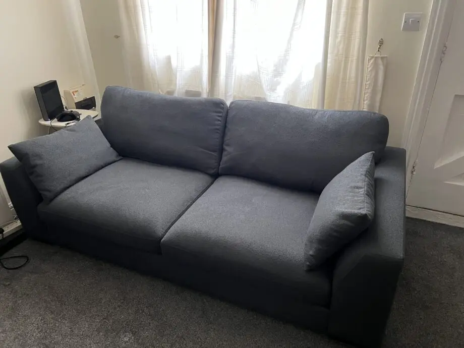 Charcoal gray 3 seater sofa