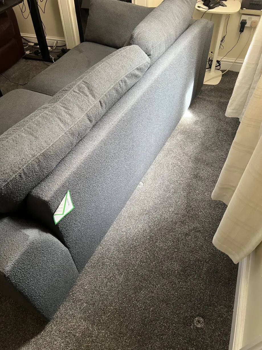 Charcoal gray 3 seater sofa