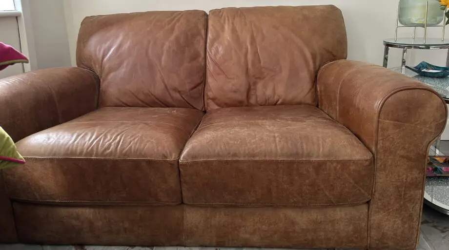 Leather 2 x 2 seater sofas