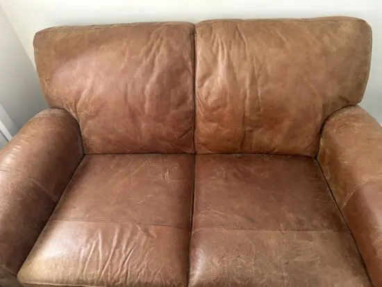 Leather 2 x 2 seater sofas