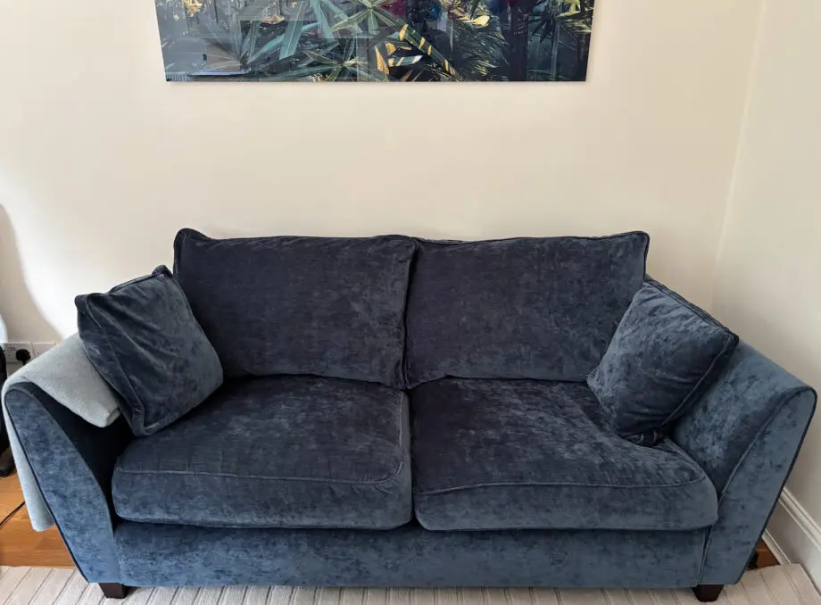 Beautiful Heal's Sofa with premium velvety fabric from Designers Guild