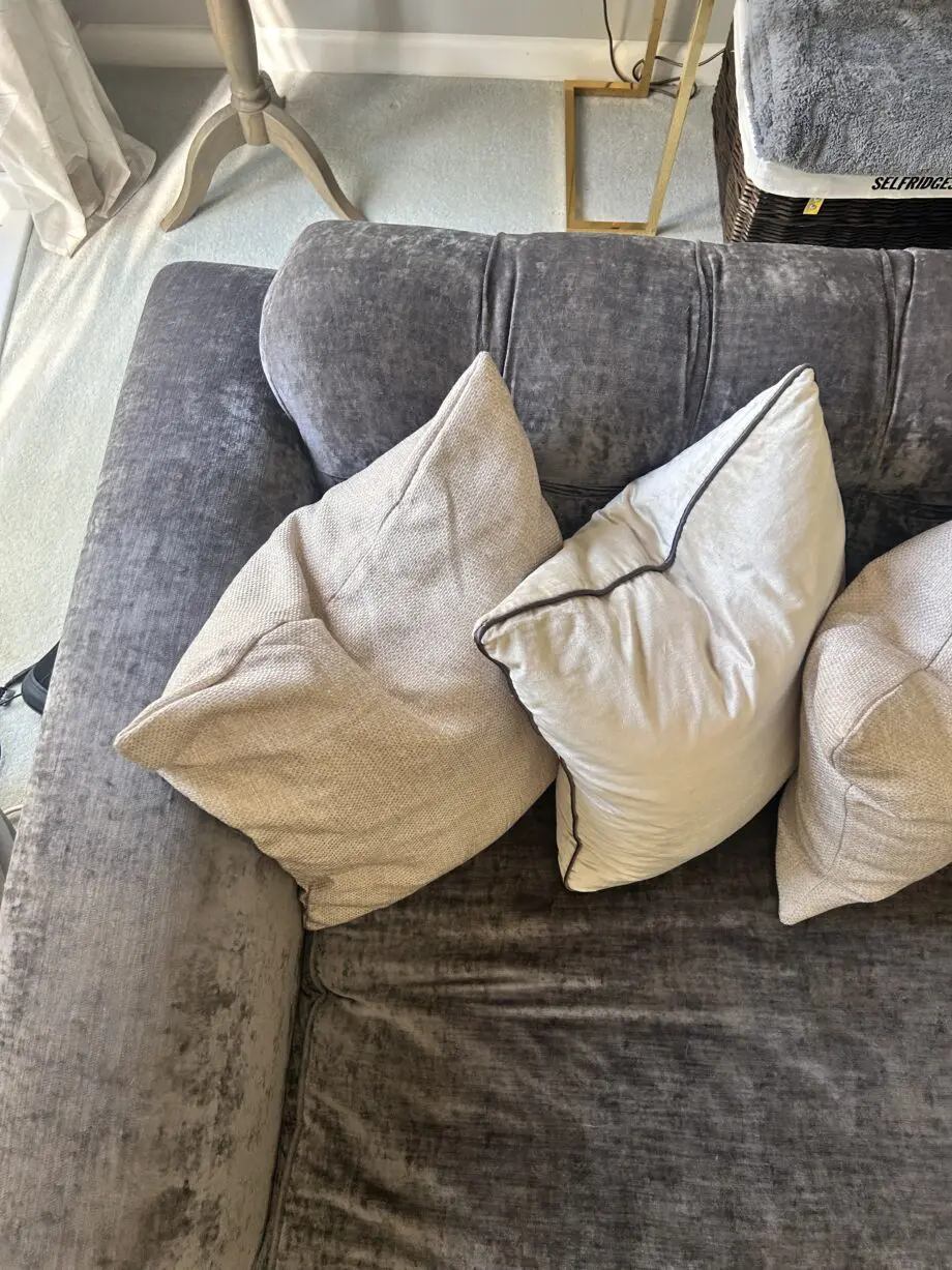 Charcoal Grey Grand Velvet 4-Seater Sofa